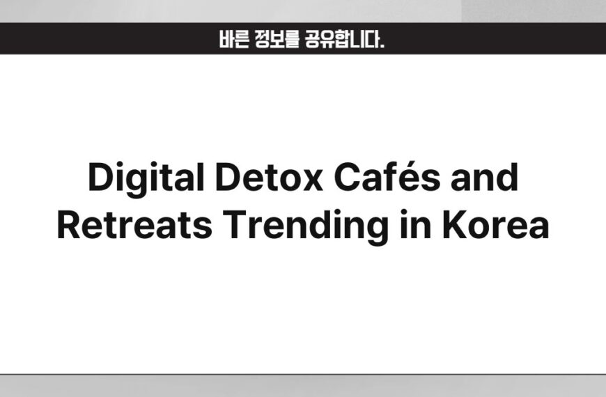 Digital Detox Cafés and Retreats Trending in Korea 8