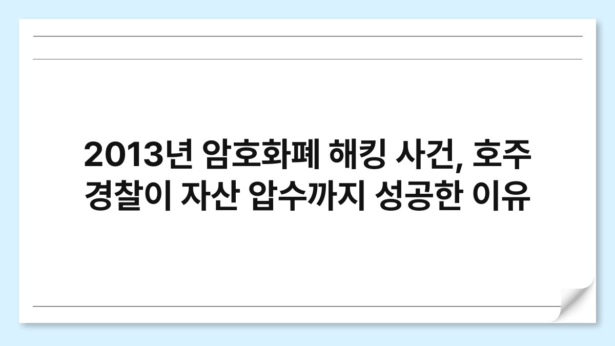 2013년 암호화폐 해킹 사건, 호주 경찰이 자산 압수까지 성공한 이유 1
