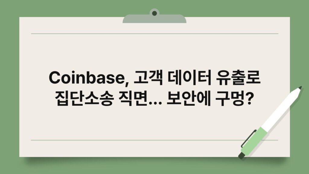 Coinbase, 고객 데이터 유출로 집단소송 직면… 보안에 구멍? 3