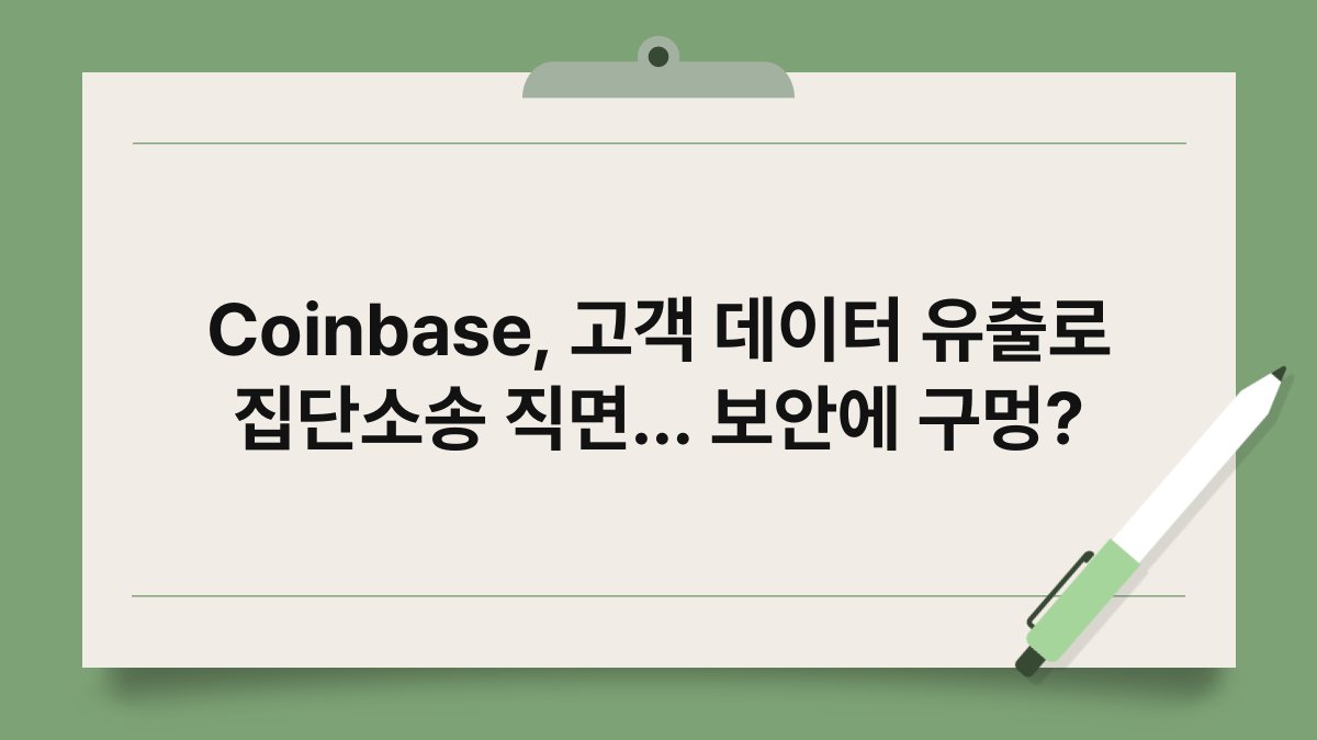 Coinbase, 고객 데이터 유출로 집단소송 직면… 보안에 구멍? 1