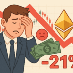 대부분 이더리움 ETF 투자자, 약 21% 손실 기록