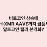 비트코인 상승에 ETH·XMR·AAVE까지 급등세… 알트코인 랠리 본격화?