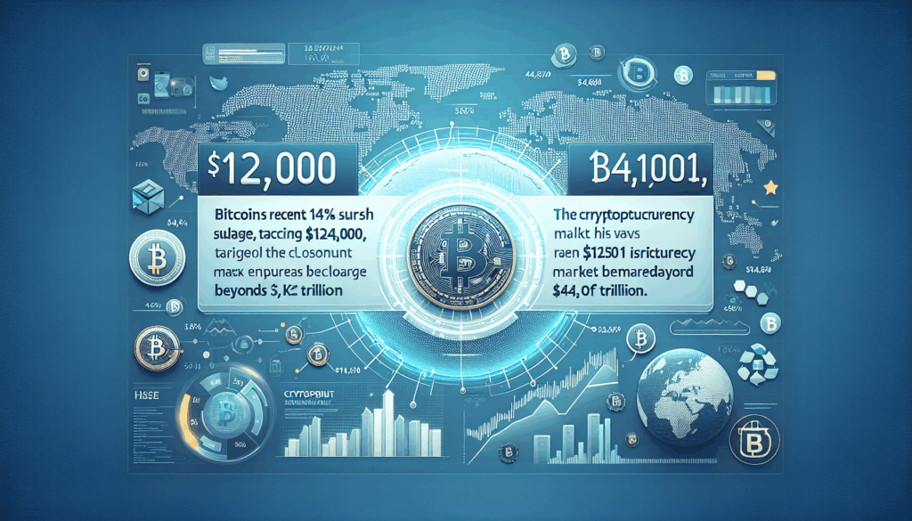 비트코인, 12만4000달러 목표로 14% 급등, 암호화폐 시장 규모 4조2100억달러 돌파 4