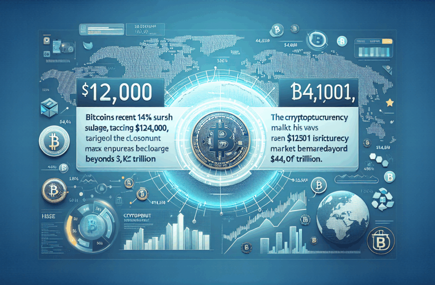 비트코인, 12만4000달러 목표로 14% 급등, 암호화폐 시장 규모 4조2100억달러 돌파 6